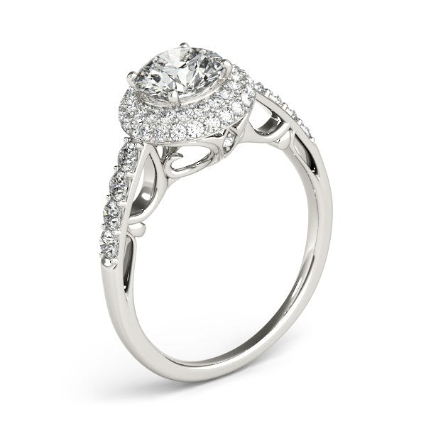 Diamond Double Band Ring 1/2 ct tw Round 14K White Gold