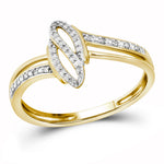 10kt Yellow Gold Womens Round Diamond Fashion Ring 3/4 Cttw