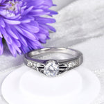 Women's Engagement RING 0.50 Carat ROUND CUT White Gold Plated SIZE 5-9