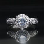 Women's 0.75 CT Carat ROUND CUT Engagement RING White Gold Plated Size 5-7