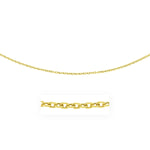 3.5mm 14k Yellow Gold Pendant Chain with Textured Links