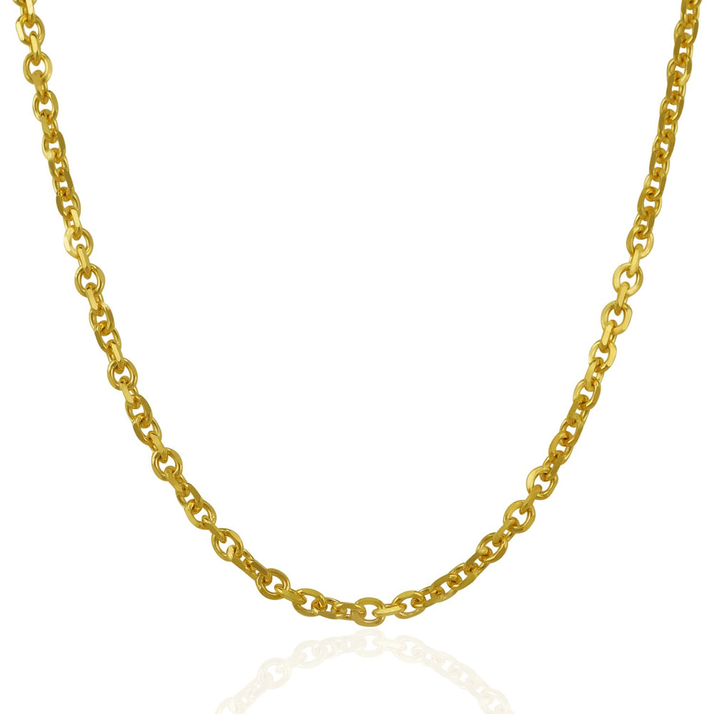 4.0mm 14k Yellow Gold Cable Link Chain