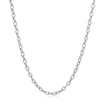 2.5mm 14k White Gold Pendant Chain with Textured Links