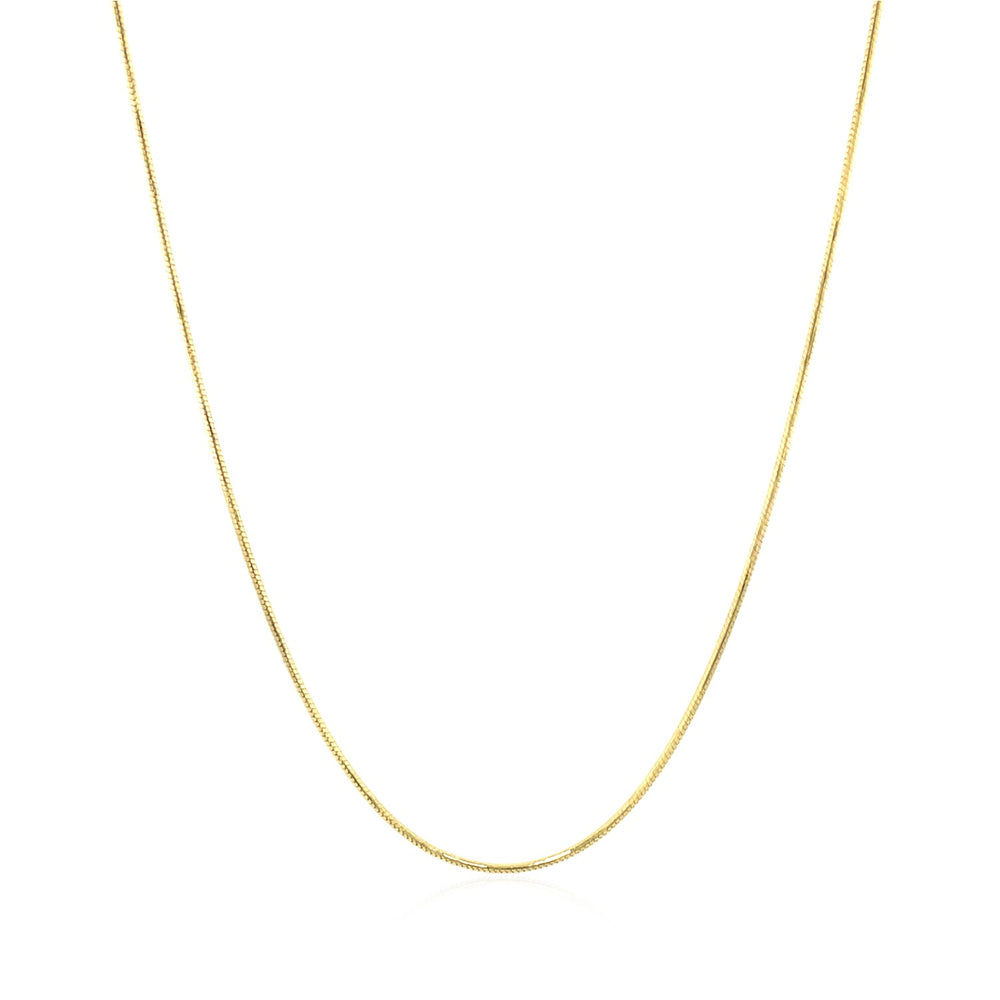 14k Yellow Gold Round Snake Chain 0.7mm