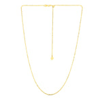 14k Yellow Gold Adjustable Sparkle Chain 1.5mm