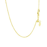 14k Yellow Gold Adjustable Cable Chain 0.9mm