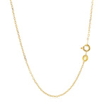 14k Yellow Gold Faceted Cable Link Chain 1.3mm