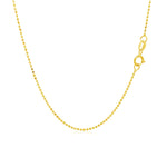 14k Yellow Gold Diamond-Cut Bead Chain 1.0mm