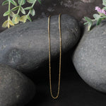 14k Yellow Gold Diamond-Cut Bead Chain 1.0mm