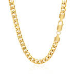 5.8mm 14k Yellow Gold Solid Miami Cuban Chain