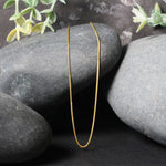 14k Yellow Gold Diamond Cut Round Wheat Chain 0.6mm