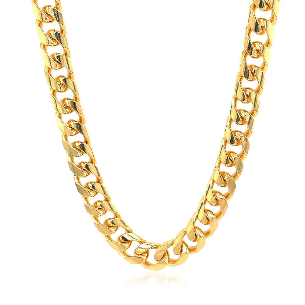 6.7mm 14k Yellow Gold Solid Miami Cuban Chain