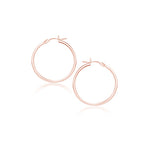 14k Rose Gold Polished Hoop Earrings (25 mm)