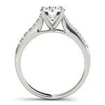 14k White Gold Round Cut Diamond Engagement Ring  (1 5/8 cttw)