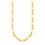 14k Yellow Gold Twisted and Polished Link Necklace