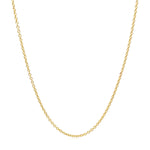 14k Yellow Gold Round Cable Link Chain 1.3mm