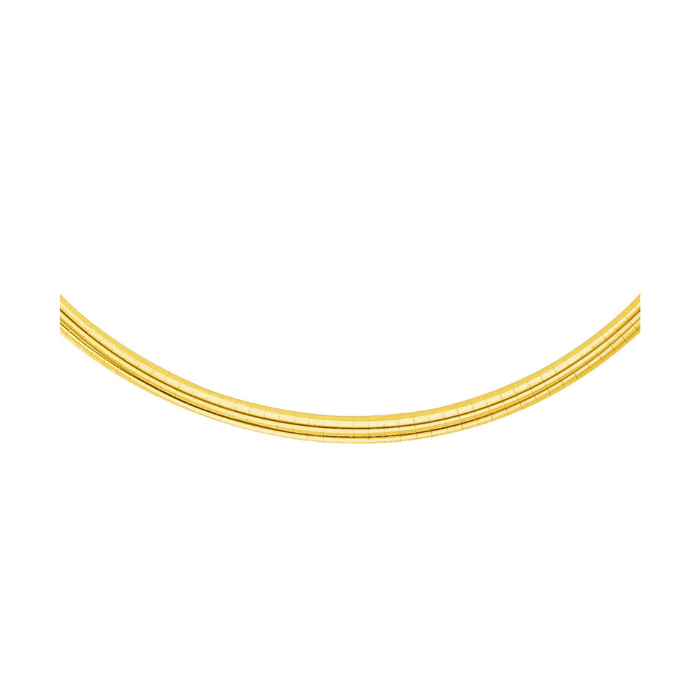 14k Yellow Gold Chain in a Classic Omega Design (4 mm)