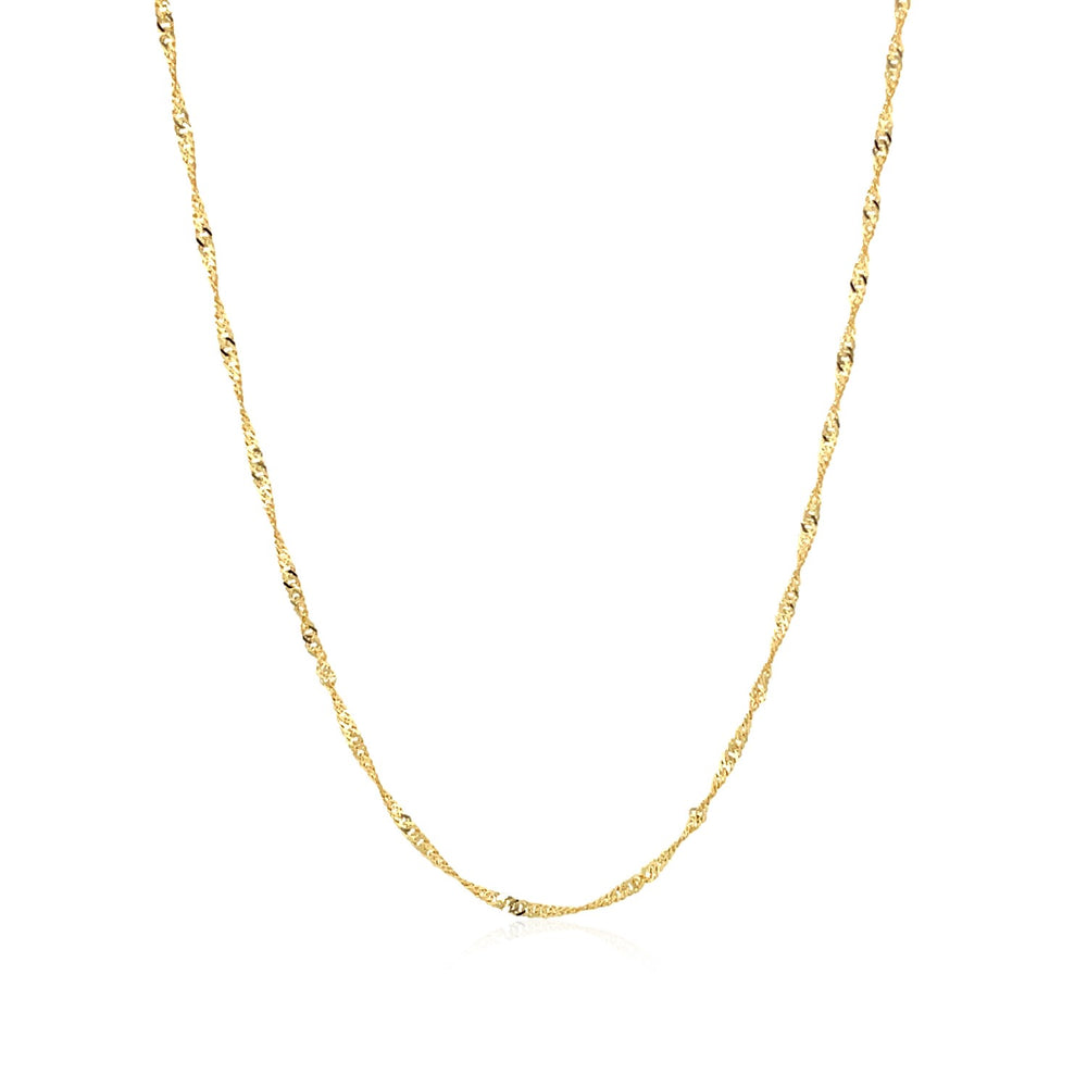 14k Yellow Gold Singapore Chain 1.5mm