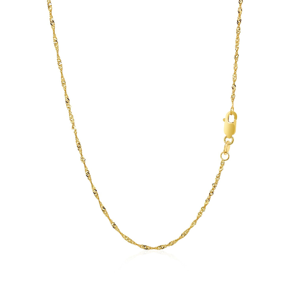 14k Yellow Gold Singapore Chain 1.5mm