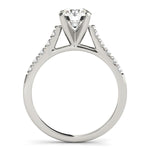 14k White Gold Cathedral Design Diamond Engagement Ring (1 1/8 cttw)