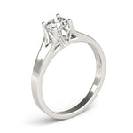 14k White Gold Prong Set Style Solitaire Diamond Engagement Ring (1/2 cttw)