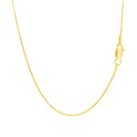 14k Yellow Gold Round Cable Link Chain 1.1mm